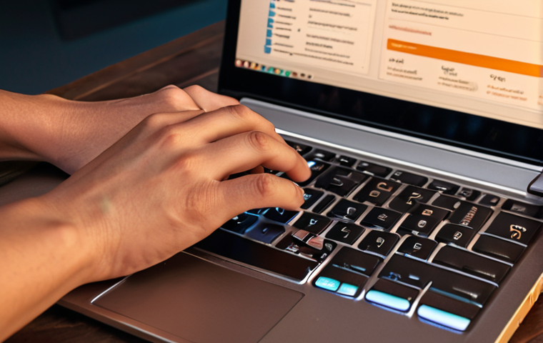 **

"Close-up of hands typing on a laptop, showcasing personalized email marketing campaign interface. Focus on customization features and data analytics dashboards. Warm, inviting lighting."

**