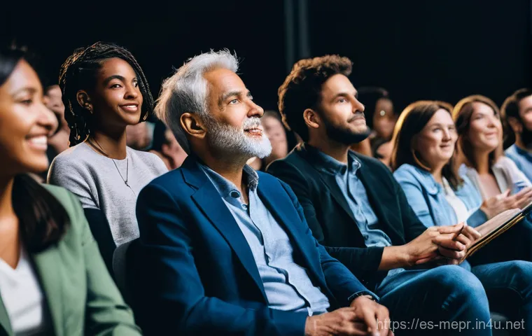 PR 전략 수립 방법 - **Prompt:** A diverse group of people, aged 18 to 60, are comfortably seated in a brightly lit, mode...