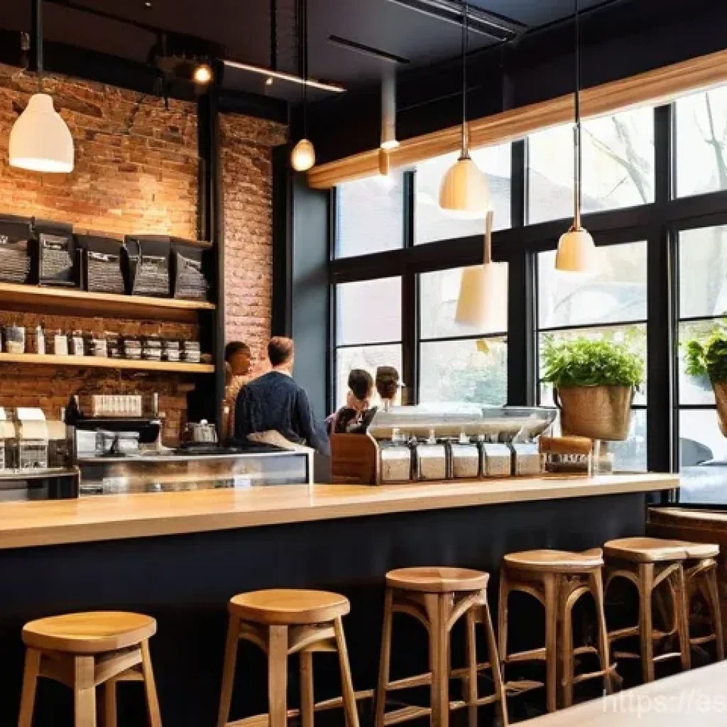 홍보 전문기관 및 단체 - **Prompt 1: The Cozy Coffee Shop Experience**
    A vibrant and warm interior of a bustling local co...