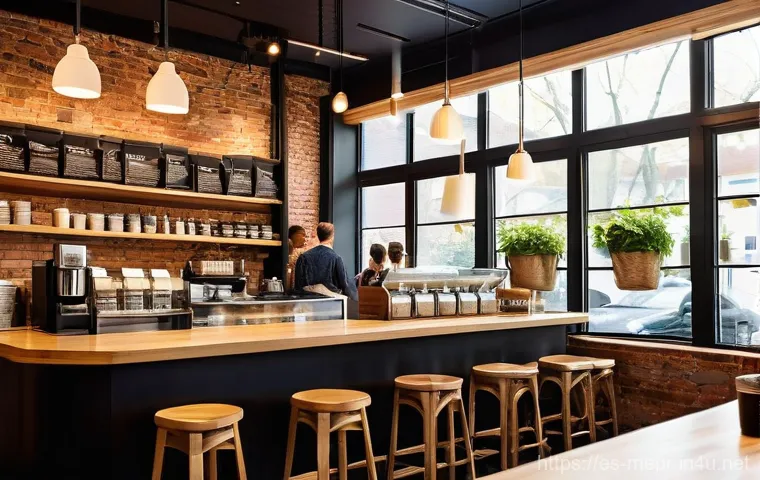 홍보 전문기관 및 단체 - **Prompt 1: The Cozy Coffee Shop Experience**
    A vibrant and warm interior of a bustling local co...