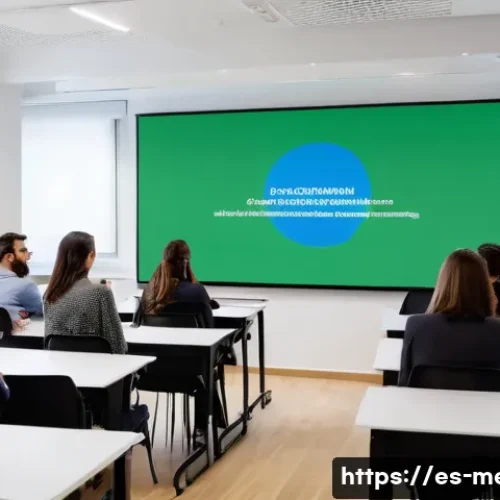 PR 교육과정 및 자격증 - A modern classroom setting in Madrid, Spain, with diverse adult students engaged in a strategic comm...