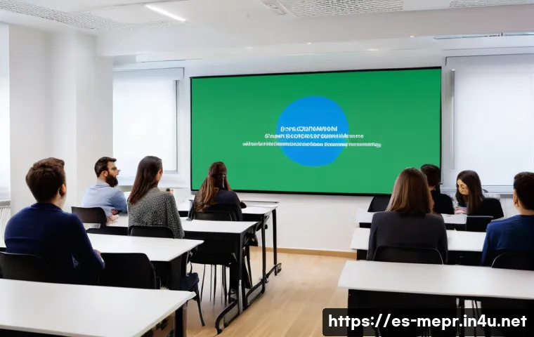 PR 교육과정 및 자격증 - A modern classroom setting in Madrid, Spain, with diverse adult students engaged in a strategic comm...